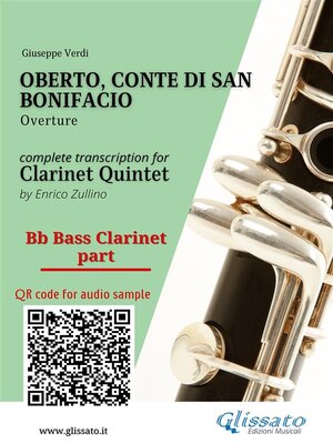 cover image of Bb Bass Clarinet part of "Oberto" for Clarinet Quintet